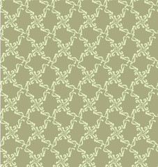 seamless pattern background from plant motifs in retro style