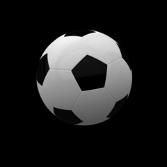 Naklejka premium soccer ball isolated on black background