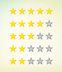 Vector rating stars