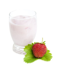 Strawberries yogurt
