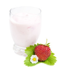 Strawberries yogurt