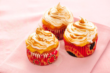 Cupcakes with whipped cream