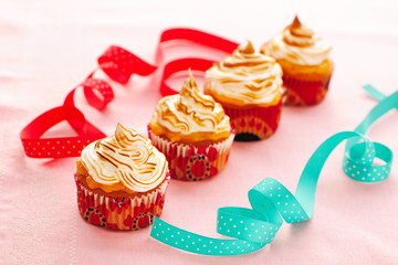 Cupcakes with whipped cream