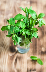 Mint leaves in the glass © darkbird