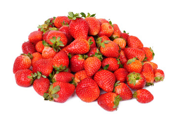 Strawberries fruits isolated on white background