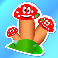 Three fungi on a glade