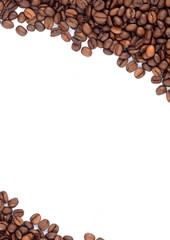 Brown roasted coffee beans