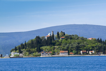 Fototapeta premium Kotor bay (Boka Kotorska) near town of Tivat, Montenegro, Europe