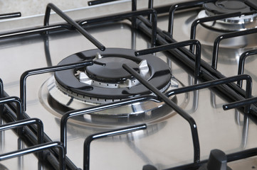 Gas oven with five rings