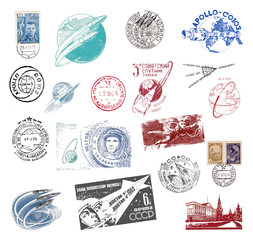 Briefmarken und Poststempel aus der ehemaligen Sowjetunion