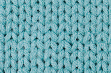 Blue knitted wool