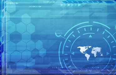 A Global Business Abstract blue Background Art Texture