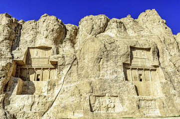Grave of king Daeiros carved, Kaba Zartosht, Iran