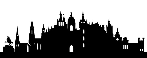 Naklejka premium Mała panorama Schwerin