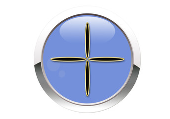 Botón azul simbolo
