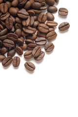 coffee beans on white background