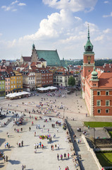 Panoramic view of Old Town in Warsaw