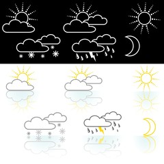 Obraz premium Weather Icon Set - colored illustration