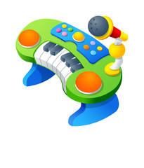 Vector icon keyboard and microphone