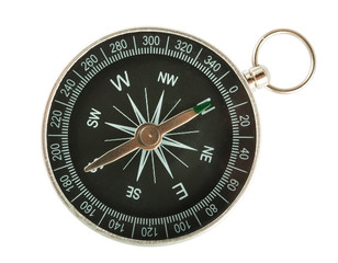 Black compass top view