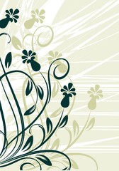 floral background with decorative branch
