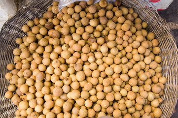 Longan Berries in a Cambodian Market