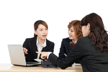 Beautiful young business woman. Portrait of asian.
