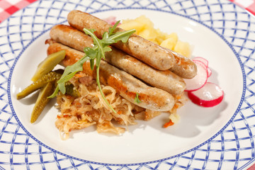 sausages with cabbage