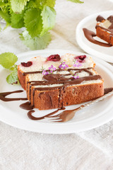 cake with chocolate and cherry