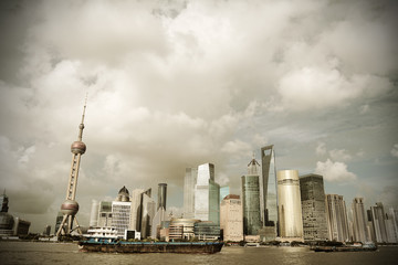 Obraz na płótnie Canvas Shanghai krajobraz miasta skyline
