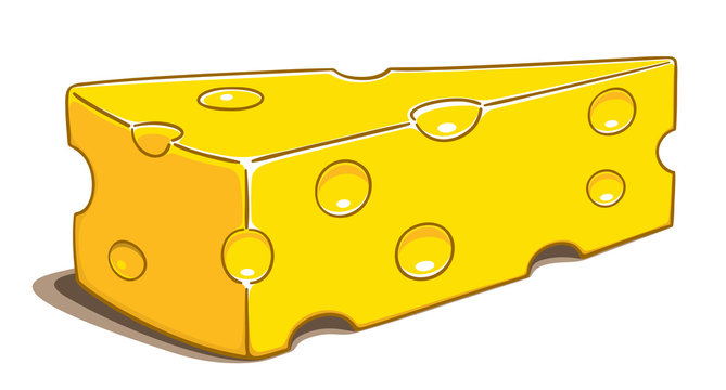 recommend clip art: Illustration of a piece of cheese, no gradients. EPS8.