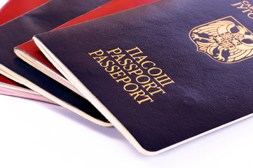 Passports isolated