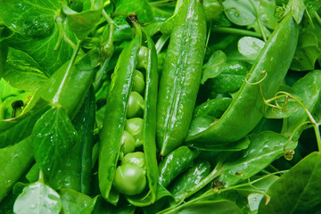 Fresh green peas