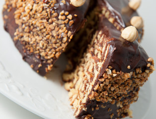 Chocolate pie serving