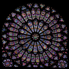 Obraz premium Rose window of Notre Dame Cathedral