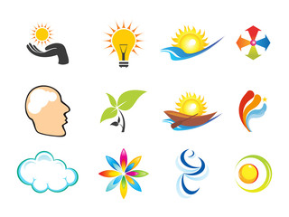 abstract multiple logo templates