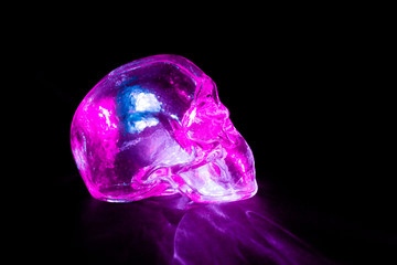 Pink glass skull