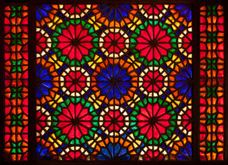 Colorful stained glass window