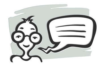 man in glasses social net icon vector illustration isolated