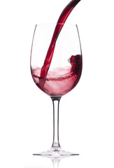 Red wine splashing