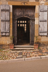 Old door in Vezelay, France