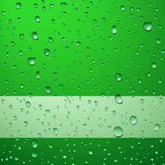 Green abstract background with drops - eps8