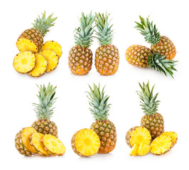 collection of 6 pineapple images