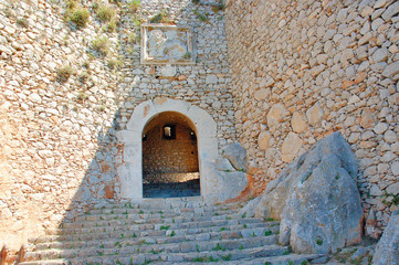 Nafplio ,The  Palamidi castle . Peloponnese , Greece