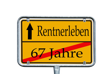 Ortsschild Rentnerleben