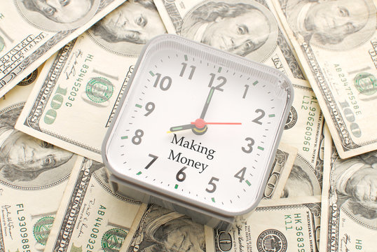 Clock with Making Money Caption