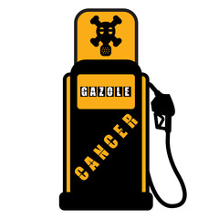 Fototapeta premium gazole, diesel et cancer