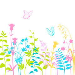 Summer floral background