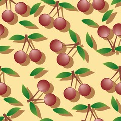 cherry - seamless pattern and abstract nature background