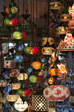 Hanging lanterns , Grand Bazaar, Istanbul, Turkey